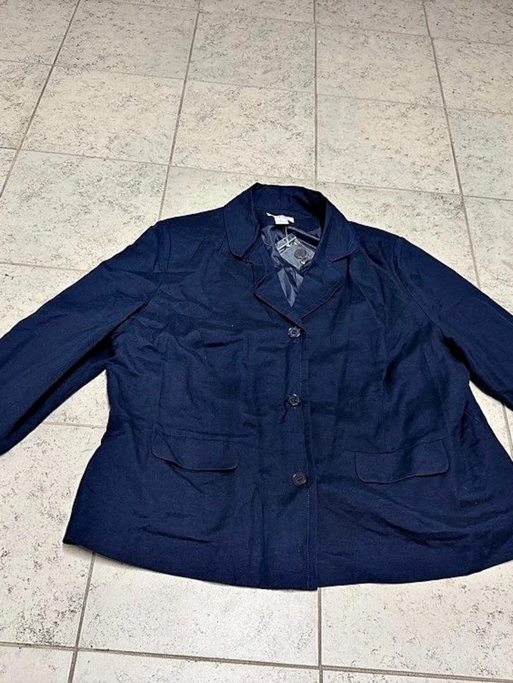 J.G. Hook Blue linen and Nylon Blazer size 24W Like New